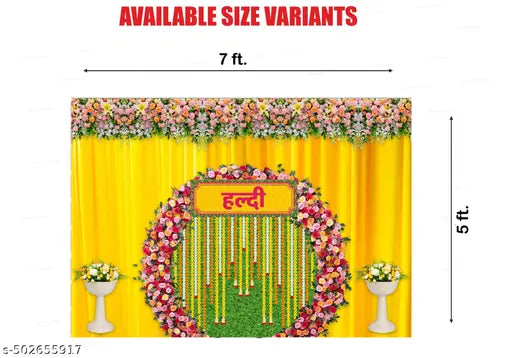 "Haldi Ceremony Decoration – Floral Elegance in Yellow"