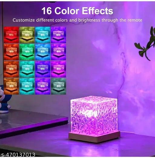 Wave Lamp Night Light Projector 3D Water Wave Effect (Multicolour) (pack of one)