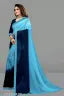 georgette saree "Royal Blue Glam – For Your Special Moments"
