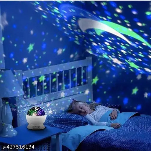 Shop2home Star Master Projector with USB Wire Colorful Romantic LED Star Master Sky Night Projector Bed Light Lamp (Assorted Color)