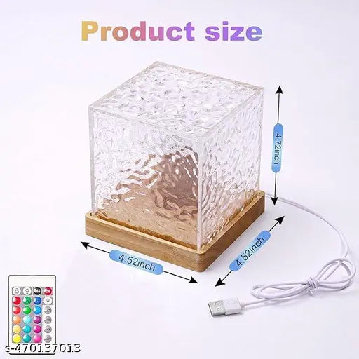 Wave Lamp Night Light Projector 3D Water Wave Effect (Multicolour) (pack of one)