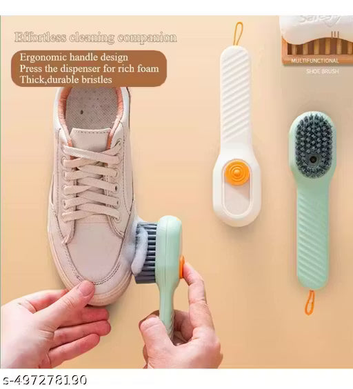 Automatic Liquid Shoe Cleaning Brush with Built-in Soap Dispenser |Multifunctional Cleaning Brush with Liquid Dispenser for Clothes, Shoe Cleaner, Sneaker Cleaner