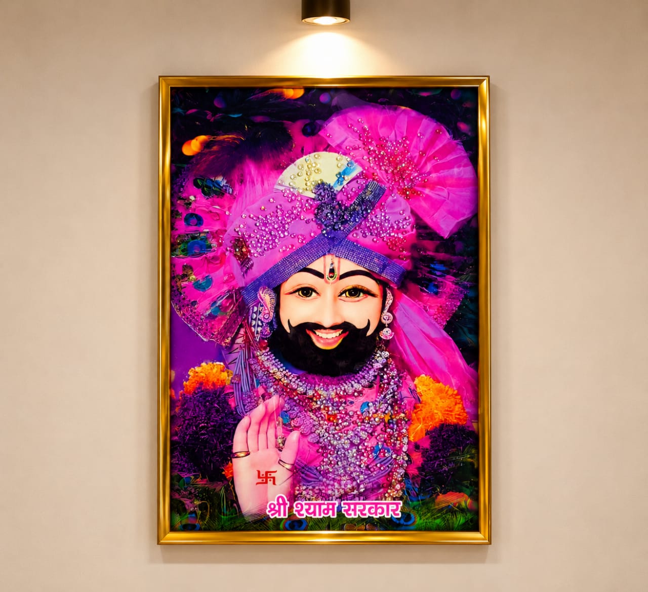 Khatu naresh ji Poster for Home Decor | HD Poster for Room, Living Room, Bedroom, Mandir Room Unframed Walls Poster Vinyl Glossy Print Multicolored Poster (24X16 inches) Rolled in Safety tube.