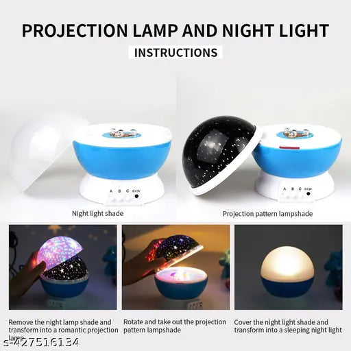 Shop2home Star Master Projector with USB Wire Colorful Romantic LED Star Master Sky Night Projector Bed Light Lamp (Assorted Color)
