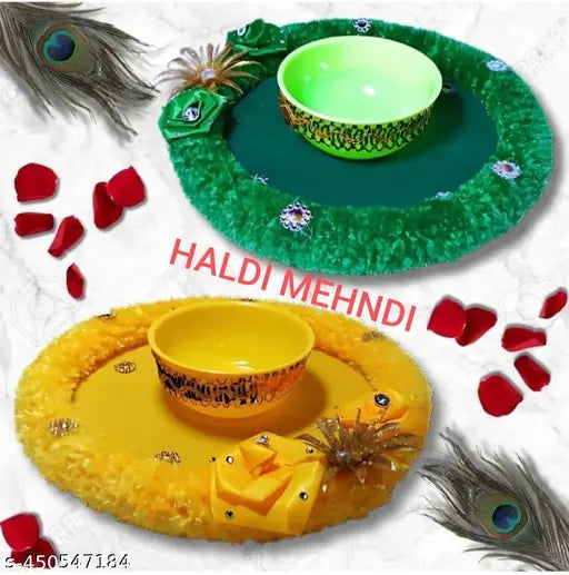 2pcs haldi mehndi plates copy
