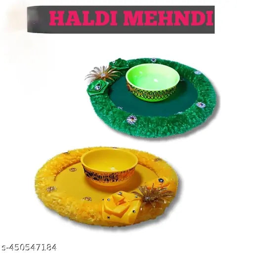 2pcs haldi mehndi plates copy