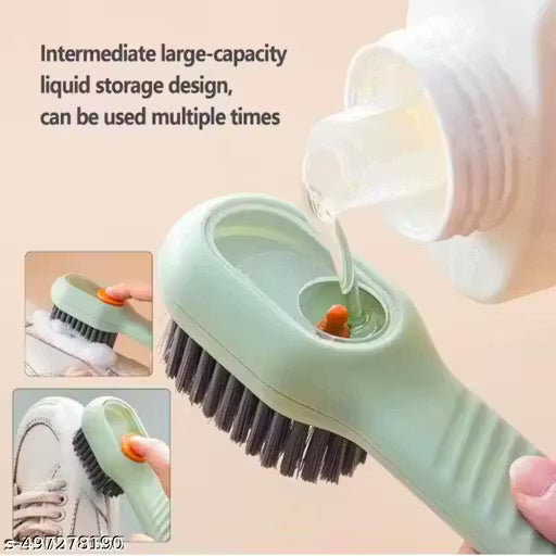 Automatic Liquid Shoe Cleaning Brush with Built-in Soap Dispenser |Multifunctional Cleaning Brush with Liquid Dispenser for Clothes, Shoe Cleaner, Sneaker Cleaner